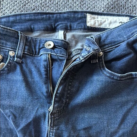 Rag & Bone Cafe Mid Rise‎ Skinny Jeans Size 27 Stretch Medium Wash - Picture 3 of 9